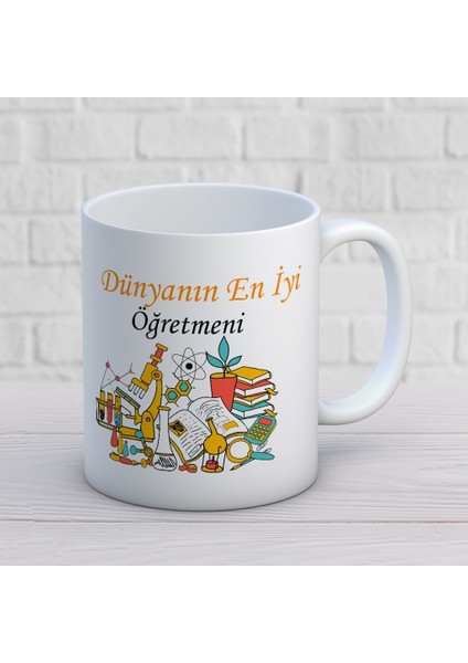 Dünyanın En Iyi Öğretmeni - Öğretmenler Günü Temalı Baskılı Kupa Bardak Mod2