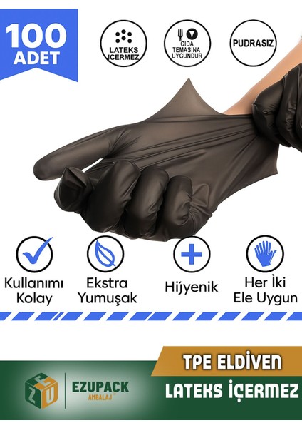 S Beden Glove Flex Tpe 100'LÜ Gıda Muayene Pudrasız Medikal Temizlik Mutfak (Lateks Nitril Içermez) fiyatları