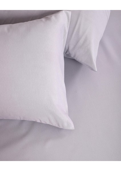 Fitted Pamuklu Kumaş Yatak Çarşaf ve Yastık Kılıf Takımı-Lastikli-Solmaya Dayanıklı-Gri fiyatları