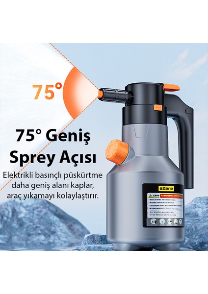 2l Yüksek Basınçlı Şarjlı Köpük Makinası Oto Yıkama Pompası Köpük Püskürtücü modelleri