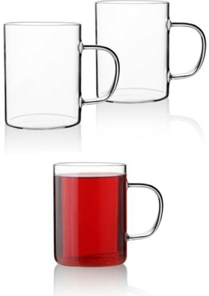 3 Parça 200 ml Isıya Dayanıklı Şeffaf Borosilikat Cam Bardak Seti - Kahve ve Çay İçin fiyatları