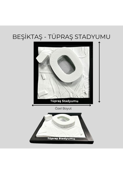 Beyaz Renkli Beşiktaş Stadyumu Temalı Dekoratif Ürün