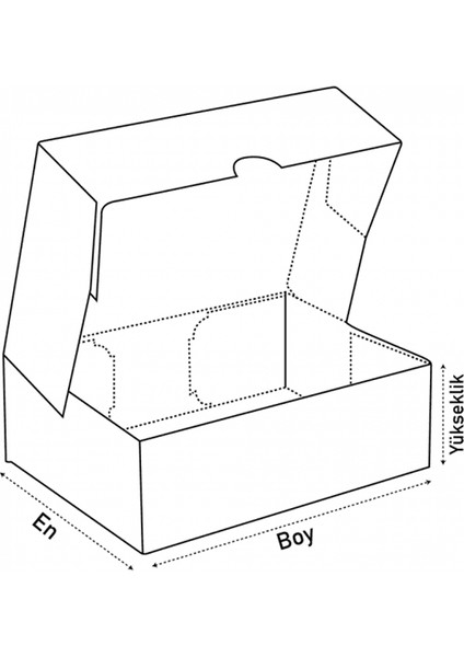 25X16X12 cm E-Ticaret Kargo Kutusu -Dört Nokta 1,6 Desi -Kraft-25 Adet indirimleri