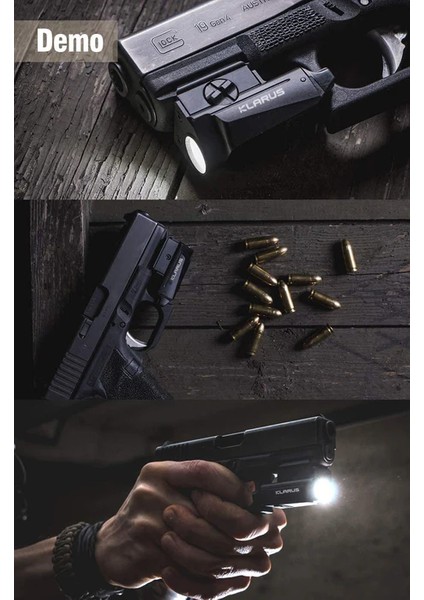 Gl1 Mikro USB Şarjlı Kompakt Taktik Tabanca Feneri