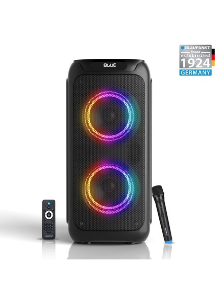 PL800 Mikrofonlu Uzaktan Kumandalı Kablosuz Bluetooth Speaker Hoparlör 80W Siyah(Blaupunkt Türkiye Garantili)