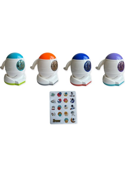 Sevimli Ufo Tasarımlı Masa Üstü Kollu Kalemtraş, 4 Farklı Renk Seçeneği, Çıkartma Hediyeli indirimleri