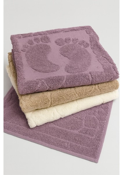 %100 Pamuklu Taş Desenli Ayak Havlu Seti – 3 Renkli Takım fırsatları