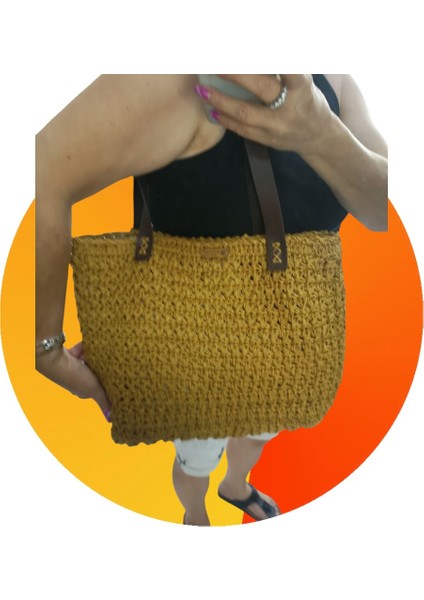 Kadın El Emeği Hasır Omuz Çantası