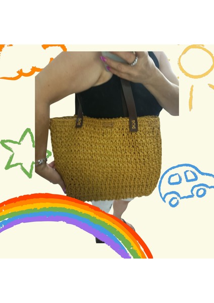 Kadın El Emeği Hasır Omuz Çantası indirimleri