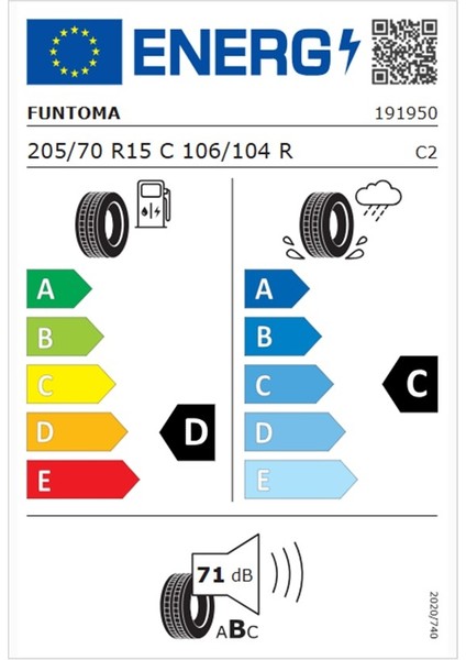205/70 R15 C Tl 106/104R 8pr Vanfun Kamyonet Yaz Lastiği (Üretim Yılı:2025) fiyatları