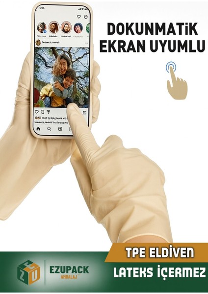 M Beden Glove Flex Tpe 100'LÜ Gıda Muayene Pudrasız Medikal Temizlik Mutfak (Lateks Nitril Içermez) modelleri