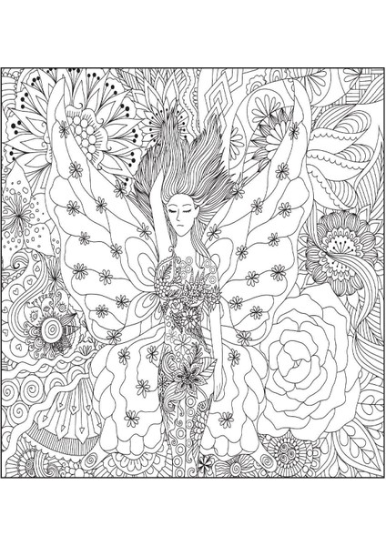 Stresi Azaltıcı Mandala Boyama Kitabı – Efsane Güzellikler, Siyah Kapaklı Standart Boy fırsatları