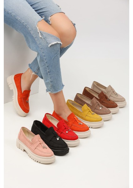 Kadın Kalın Taban Loafer Makosen Ayakkabı modelleri