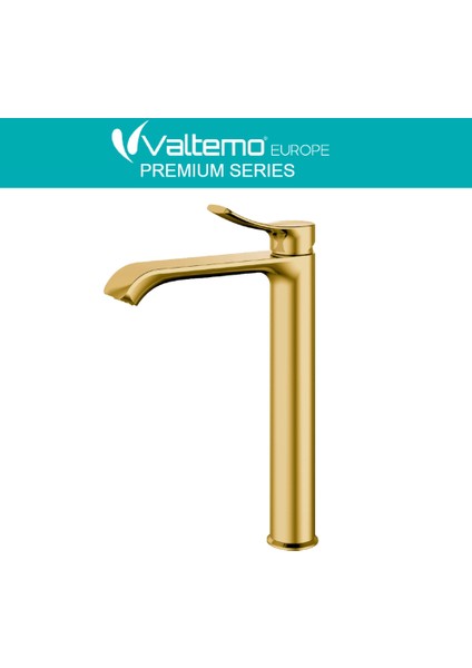 Europe Brushed Gold Çanak Lavabo Bataryası Valero Vm-1214