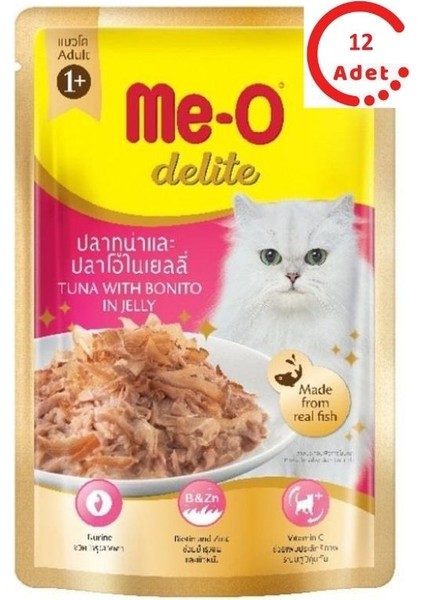 Delite Palamut ve Ton Balıklı Gravy Kedi Yaş Mama 70 gr x 12 Adet