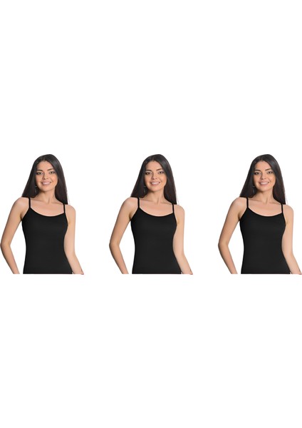 Kadın Bambu Ip Askılı Atlet 3'lü Paket 1521