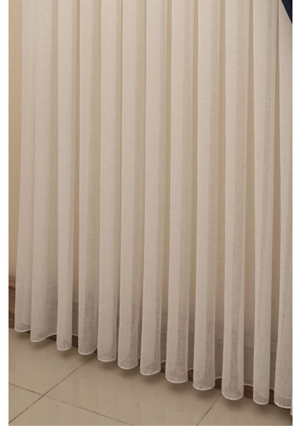 1-2 Seyrek Pile Foldet Model Tül Perde, Kırık Beyaz Ütü Istemeyen Tül Perde fırsatları