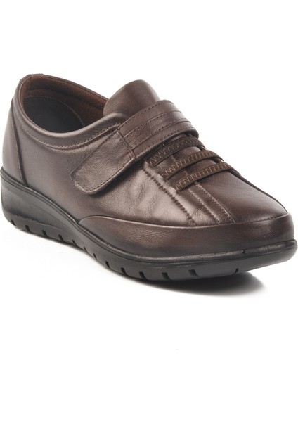 Kahve Hakiki Deri Kadın Casual Ayakkabı modelleri