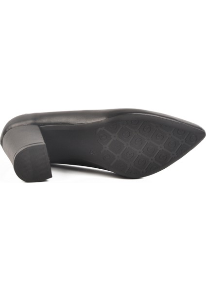 Siyah Topuklu Kadın Abiye Ayakkabı PC-54733 Z indirimleri