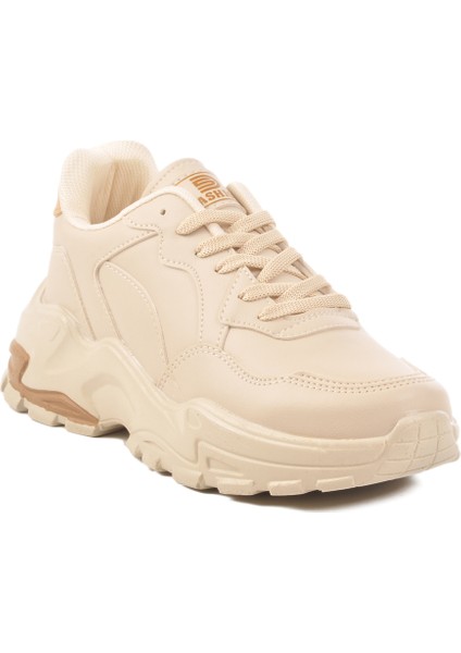 Ekru Bağcıklı Kadın Spor Ayakkabı modelleri