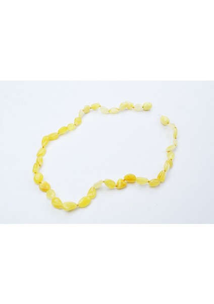 Limon renkli Damla Kehribar Bebek Kolye