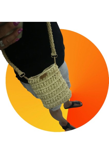 Kadın El Emeği Hasır Çapraz Çanta