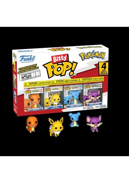 Bitty Pop! Pokémon 4'lü Paket (Figür Boyu 2,25 Cm)