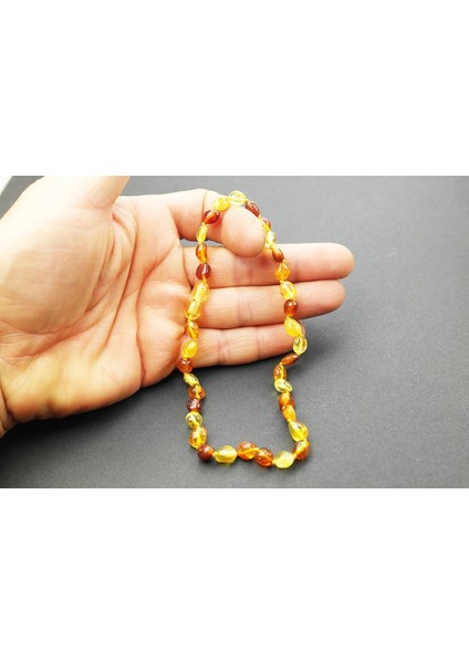 Balözü Renkli Doğal Kesim Damla Kehribar Bebek Kolye fiyatları