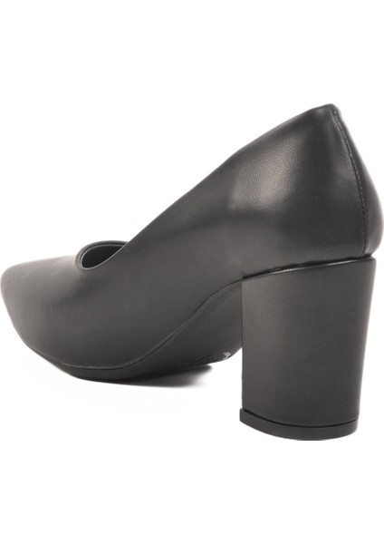 Siyah Topuklu Kadın Abiye Ayakkabı PC-54733 Z fırsatları