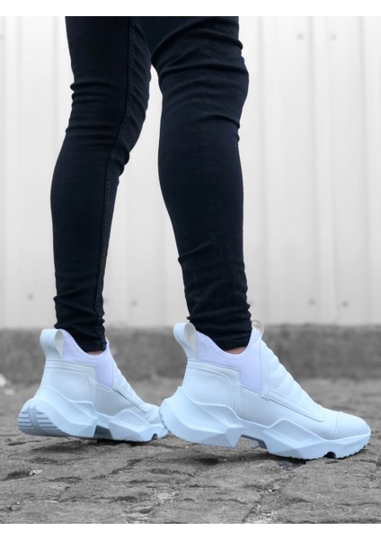 Bağcıksız Erkek Spor Bot Beyaz (Beyaz Taban) fiyatları