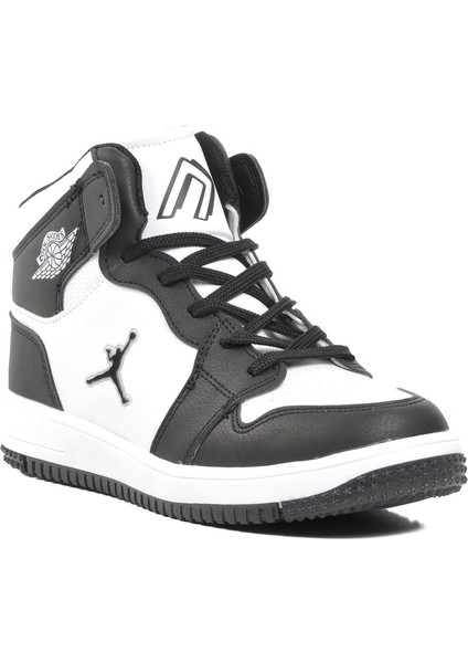 Siyah Beyaz Erkek Çocuk Hi Sneaker modelleri