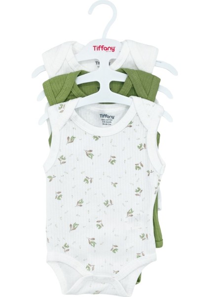 Kız Bebek Green Plant Theme 3'lü Atlet Set Yeşil 48009