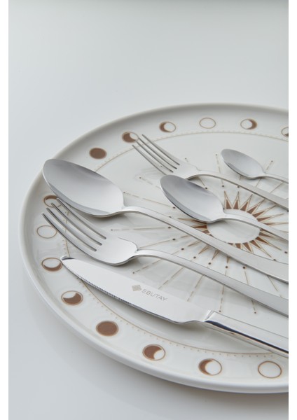 Giza 6'lı Paslanmaz Çelik Tatlı Çatalı – Parlak Yüzeyli Klasik Tasarım fiyatları