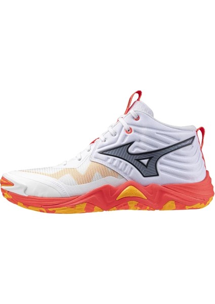 Wave Momentum Elite Mıd Erkek Voleybol Ayakkabısı Beyaz / Turuncu