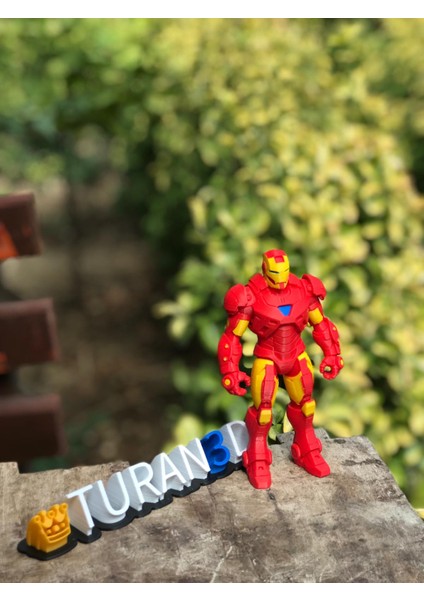 🦾 Kırmızı Zırhlı Süper Kahraman Figürü – 15 cm | TURAN3D