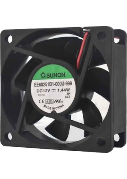 EE60251B1-000U-999 ,60X25MM 12VDC 24-Cfm 2-Kablo Fan