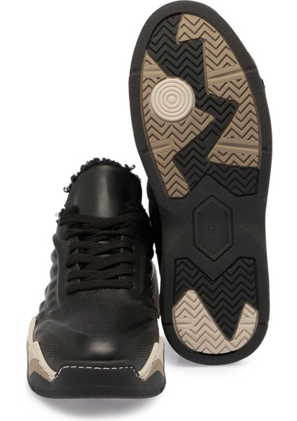 Siyah Hakiki Deri Kadın Sneaker - K24S1AY67536-A01 fırsatları