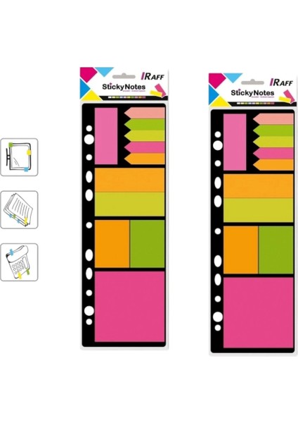 Yapışkanlı Not Kağıdı Neon Organizer 25 Sayfa ( 2 Adet )