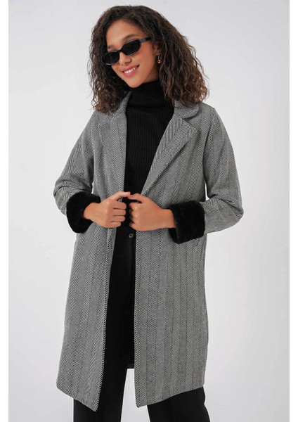 Siyah Kadın Kaban 9145