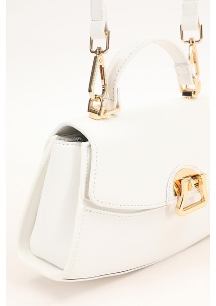 Beyaz Oval Kadın El Çantası fırsatları