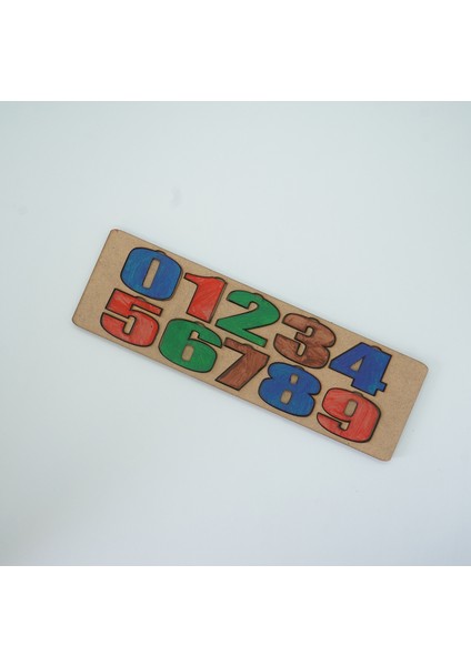 Çocuklar Için Eğitici ve Öğretici Ahşap Yapboz Puzzle Bul Tak Sayılar Renkli modelleri