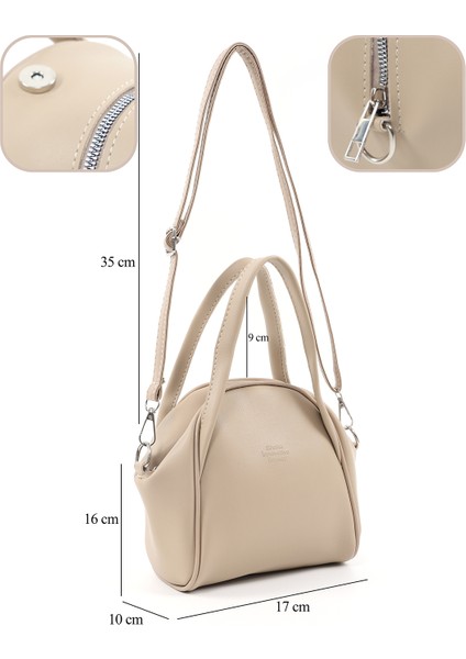 Vizon SHK132 Suni Deri, Fermuarlı Tek Bölmeli, Çıtçıt Detaylı ,el, Kol ve Omuz Çantası fırsatları