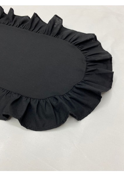 Fırfırlı Oval Runner, Pamuk Polyester, 30X80 Cm, Şık ve Zarif Ev Dekorasyon Ürünü modelleri