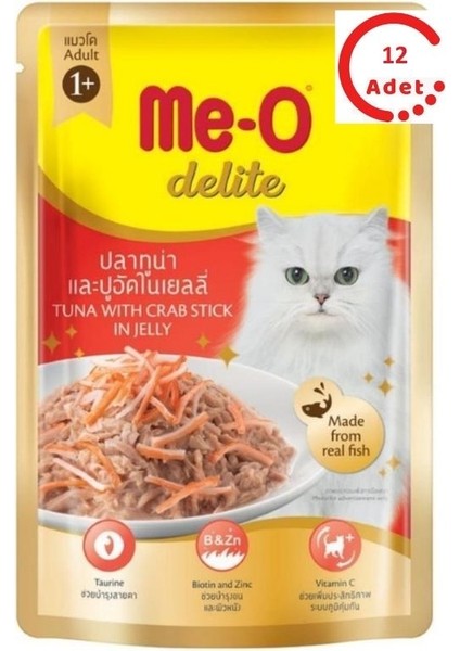 Delite Ton Balıklı ve Yengeçli Jelly Kedi Yaş Mama 70 gr x 12 Adet