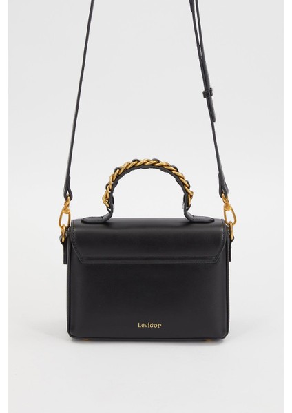 Siyah Zincir Işlemeli Premium Kadın El Çantası fırsatları