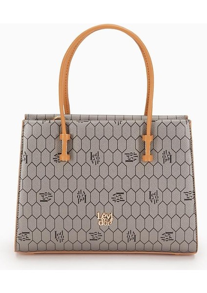 Platin Petek Baskılı Üç Gözlü Kadın El Çantası fiyatları