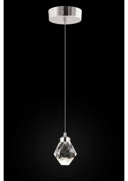 Istanbul Avize Kabarcıklı Liya Tekli Gümüş 3 Renk Ledli Modern LED Avize modelleri