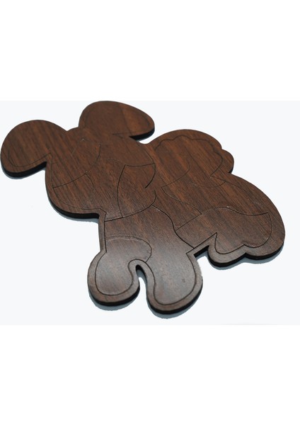 Çocuklar Için Eğitici ve Öğretici Ahşap Yapboz Puzzle Bul Tak Birleştirme Köpek modelleri