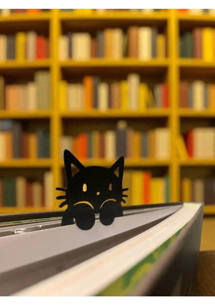 Kedi Figürlü Metal Kitap Ayracı – Zarif Tasarımlı Ince Kitap Tutucu modelleri