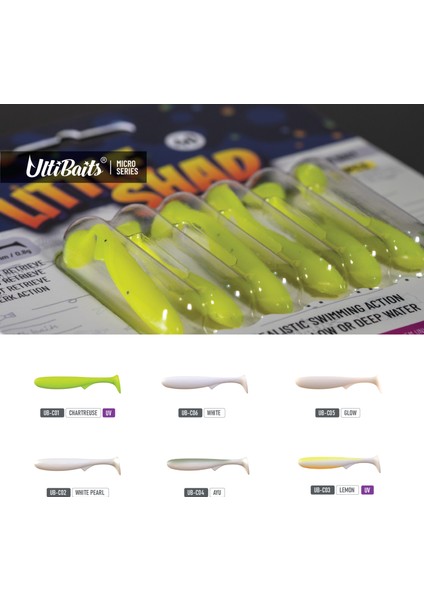 Little Shad 40 Silikon Balık modelleri